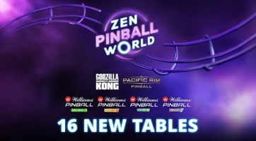 Tizenhat új asztal jött a Zen Pinball World-be